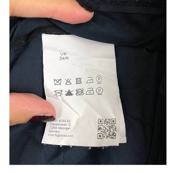 Hugo Boss Dress Pants 34 R Men's 100% Virgin Wool | Blue Business Wear Slacks - Picture 5 of 11